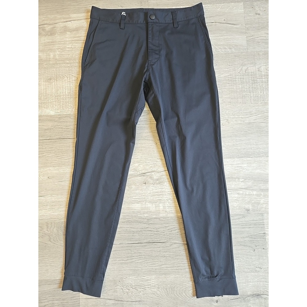 Rhone Joggers Mens 30 Black Commuter Pants Zip Ankle Stretch Chino Classic